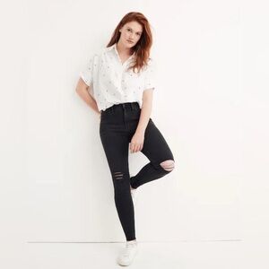 Madewell Black Skinny Curvy High Rise Jeans